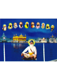 Baba Deep Singh Ji With Sikh Gurus  - SSW1146