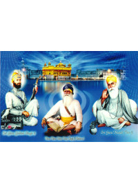 Baba Deep Singh Ji With Sikh Gurus  - SSW1158