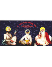 Baba Deep Singh Ji With Sikh Gurus  - SSW1236