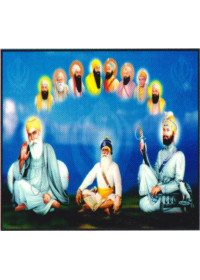 Baba Deep Singh Ji With Sikh Gurus  - SSW959