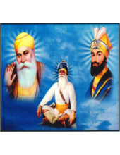 Baba Deep Singh Ji With Sikh Gurus  - SSW596