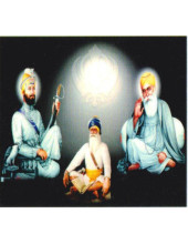 Baba Deep Singh Ji With Sikh Gurus  - SSW598