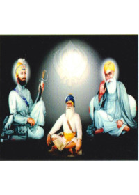 Baba Deep Singh Ji With Sikh Gurus  - SSW598