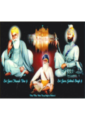 Baba Deep Singh Ji With Sikh Gurus  - SSW599