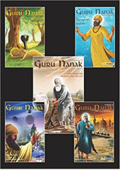 Guru Nanak - The First Sikh Guru, Set of Five Books Vol1, 2, 3, 4, 5, (Sikh Comics) - Books By Daljeet Singh Sidhu 