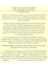 The Guru Granth Sahib  - Book By Pashaura Singh
