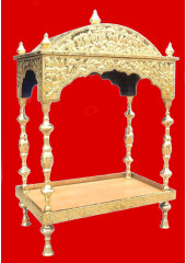 Brass Palki Sahib Circular Roof - Small Size - For Guru Granth Sahib Ji  