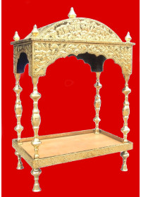 Brass Palki Sahib Circular Roof  - Large Size - For Guru Granth Sahib Ji