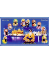 Baba Deep Singh Ji With Sikh Gurus - SSW16