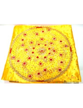 Rumala Sahib - Yellow Silk Rumala Sahib - Dense Center Embroidery - HE_1011