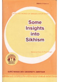 Some Insights into Sikhism - Book By Madanjit Kaur, Piar Singh