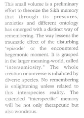 The Sikh Memory - In Distinction and Contribution to Humankind - Book By Gurbhagat Singh, Deepinderjit Singh Randhawa
