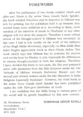 Ritualism And Its Rejection in Sikhism - Book By Surindar Singh Kohli 
