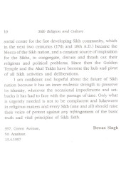 Sikh Religion and Culture - Book By Dewan Singh