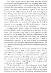 Contemporary Sikh Issues