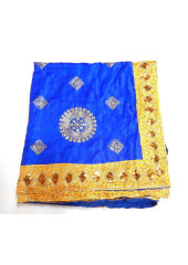 ME_1015 - Silken Blue Fine Embroidery Rumala Sahib 