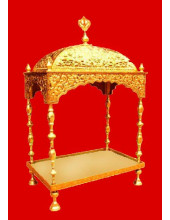 Brass Palki Sahib Deluxe - Medium Size - For Guru Granth Sahib Ji  