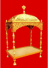 Brass Palki Sahib Deluxe - Small Size - For Guru Granth Sahib Ji  