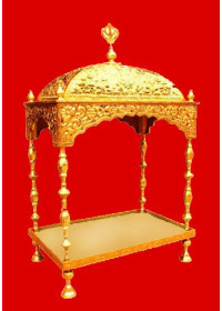 Brass Palki Sahib Deluxe - Small Size - For Guru Granth Sahib Ji  
