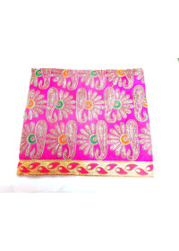 ME_1010 - Magenta Rumala Sahib With Elegant Threadwork,  Magnificient Embroidery and Enchanting Borders