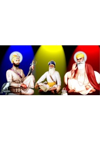 Baba Deep Singh Ji With Sikh Gurus  - SSW1096