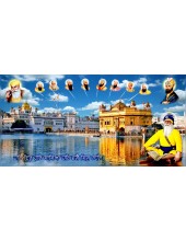 Baba Deep Singh Ji With Sikh Gurus  - SSW1128