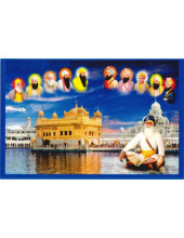 Baba Deep Singh Ji With Sikh Gurus  - SSW1034